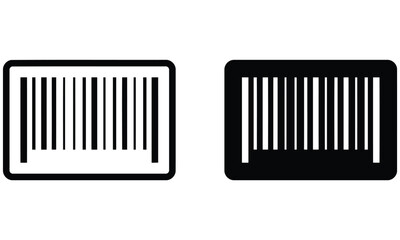 Barcode icon isolated on a transparent background vector illustration
