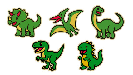 Fototapeta premium Dinosaur vector collection