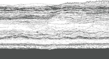 Obraz premium Abstract textured landscape with layered strata and rough ground detail vector