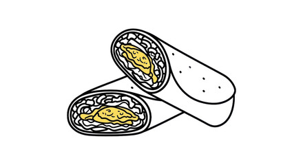 Abstract illustration of interconnected structures with yellow internal details