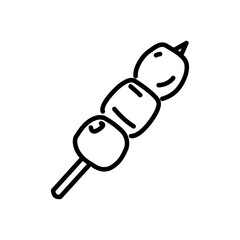 satay icon vector, line style icon