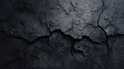 Obraz premium Dramatic cracked dark stone texture provides a natural rugged and powerful visual perfect for backgrounds and designs