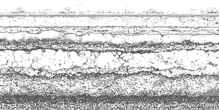 Black and white textured abstract background with layered rough surfaces and hatching grunge
