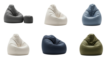 Versatile beanbag chairs in various colors offering comfort and relaxation solutions