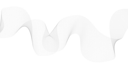Abstract Vector Composition of Wave Lines on Transparent Background, Ideal for High-Tech Communication Designs, Big Data Reports.