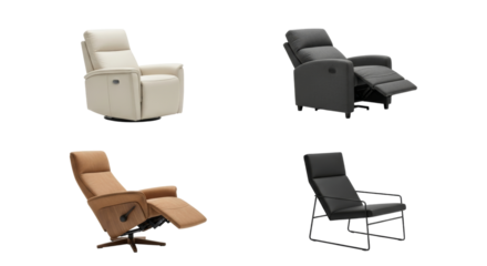 Collection showcasing diverse recliner chair styles for comfortable living spaces
