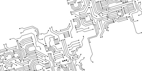 Circuit board abstract technology on white background