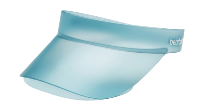 Trendy translucent visor providing shade and a contemporary fashion statement