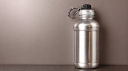 Premium stainless steel water bottle insulated for optimal hydration displayed on modern table.