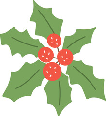 성탄절 장식 소품 식물 일러스트 1