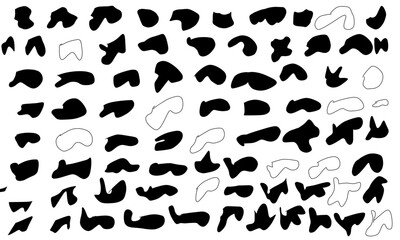 Abstract Organic Blob Shapes Set, Modern Fluid Vector Elements, Minimal Liquid Forms Collection for Graphic Design, Branding, and Background Decoration