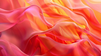 Obraz premium Abstract image of flowing red and orange fabric