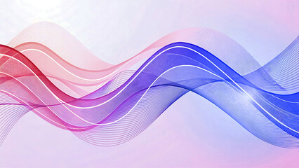 Abstract background with smooth lines in blue, purple and pink colors.