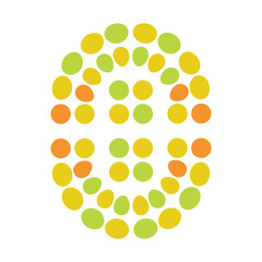 Colorful Organic Dot Mandala Logo Element