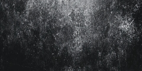 Dark Concrete Banner Seamless Old Cement Surface Backdrop with Rough Paint Scratches.