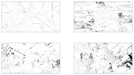 Grunge frame on a white background. Old frame with dust texture. Simply Place illustration over any Object to Create grungy Effect.