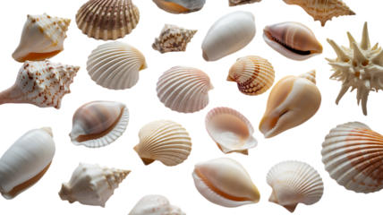 Collection of seashells natural treasures