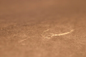 Close-up of a textured brown paper texture surface with subtle lighting.
