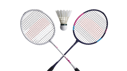 badminton racket and shuttlecock