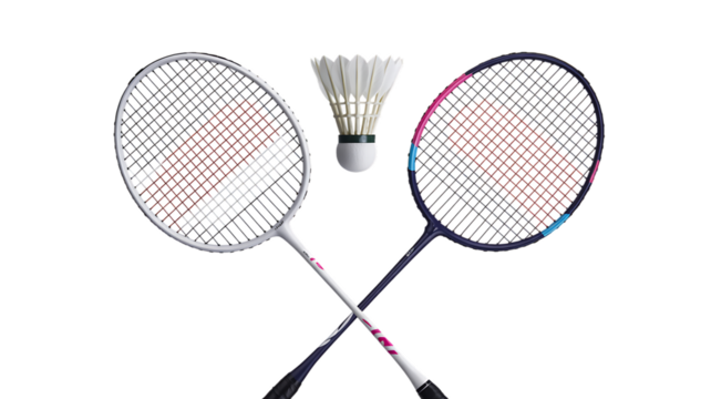 badminton racket and shuttlecock