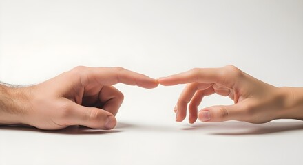 Close-up of Fingers Almost Touching, The Creation of Adam Concept, Human Connection