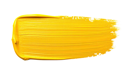 Yellow paint smear on black. Thick, textured, & bright