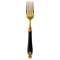 Elegant Gold Black Dining Fork