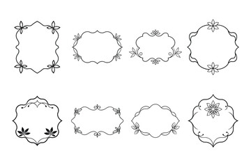 Elegant Floral Frame Design Illustration.