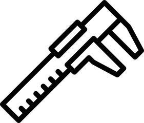Black caliper icon - outline