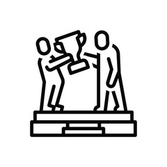 Black line icon for recognition