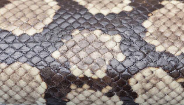 Python snake print skin pattern with intricate scales, natural texture, and metallic sheen, for fashion, textile, or design use - Powered by Adobe