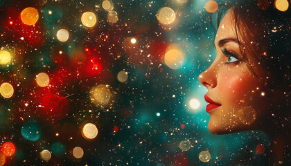 Dreamy Christmas Lights Bokeh Wallpaper with Magical Holiday Glow 