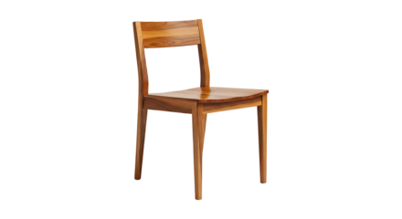 Wooden chair with curved back and seat furniture brown