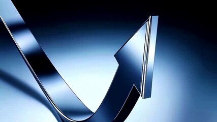Upward Arrow Animation with Metallic Curve and Blue Gradient Progress Vibes
 - Powered by Adobe