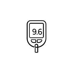 Blood Uric Acid Meter Line Style Icon Design
