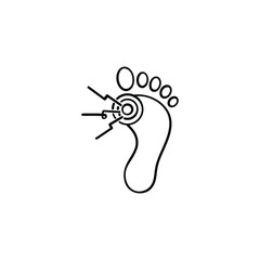 Gout Line Style Icon Design
