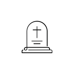 Grave Line Style Icon Design