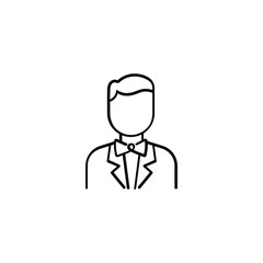 Groom Line Style Icon Design