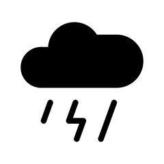 Thunderstorm Icon Vector Symbol Design Illustration