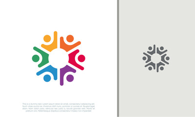 Global Community Logo Icon Elements Template. Community human Logo template vector. Community health care. Abstract Community logo