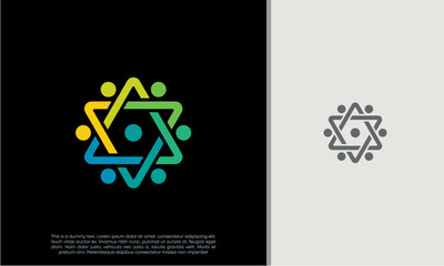 Global Community Logo Icon Elements Template. Community human Logo template vector. Community health care. Abstract Community logo