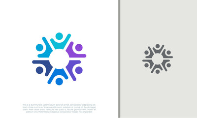 Global Community Logo Icon Elements Template. Community human Logo template vector. Community health care. Abstract Community logo