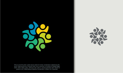 Global Community Logo Icon Elements Template. Community human Logo template vector. Community health care. Abstract Community logo