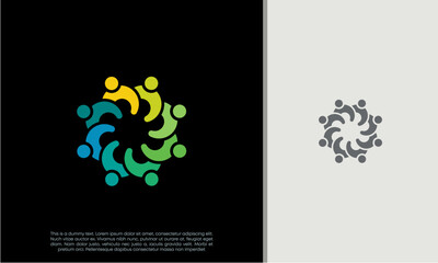 Global Community Logo Icon Elements Template. Community human Logo template vector. Community health care. Abstract Community logo