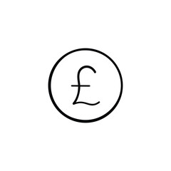 Pound sterling Line Style Icon Design