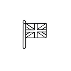UK Flag Line Style Icon Design