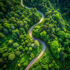 aerial view of highway