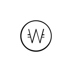 Won Line Style Icon Design