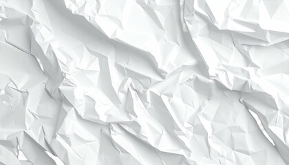 Obraz premium Wrinkled white paper, harshly lit, creating stark shadows