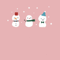 Snowman of Christmas season illustrations for easy decorating anythings. 